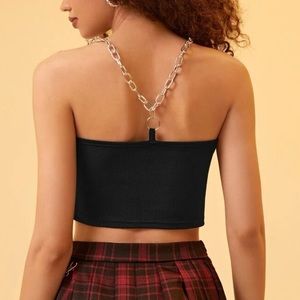 New Chain strap cami crop top